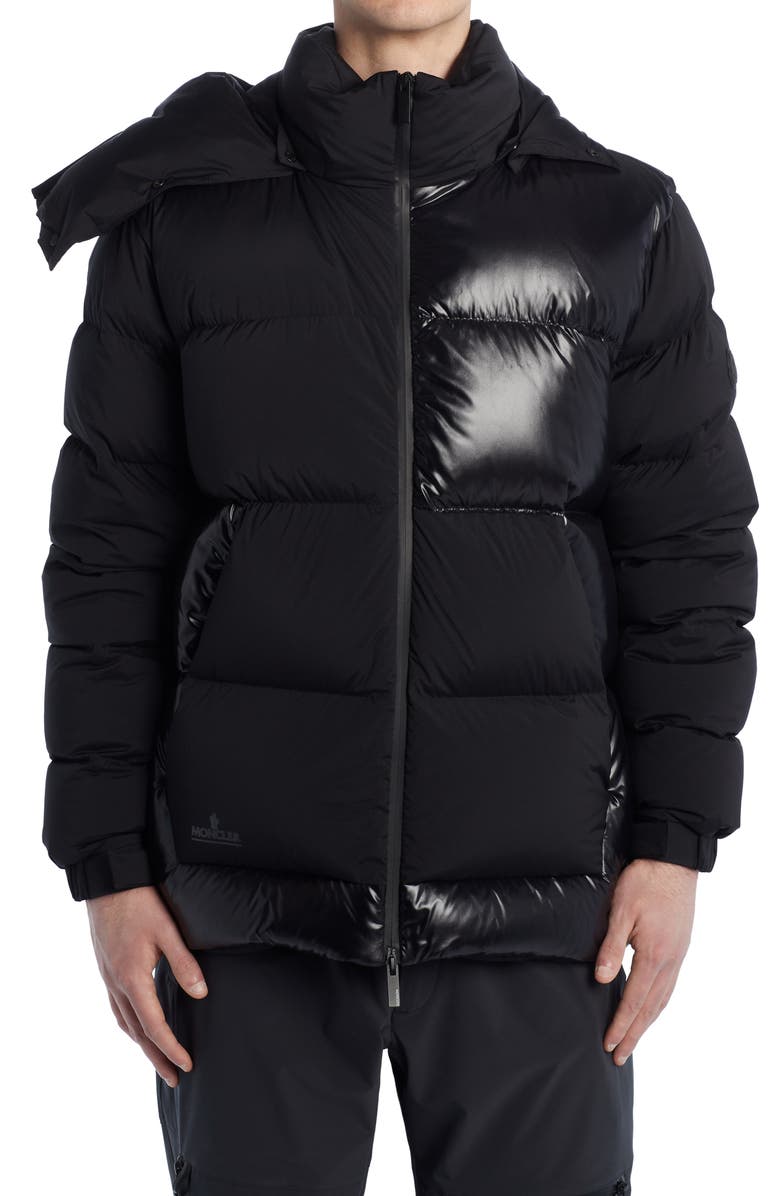 MONCLER Pallardy Water Resistant Down Puffer Jacket, Main, color, BLACK