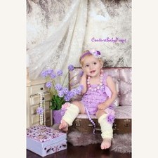 SALE!!! Lavender Lilac Lace Romper