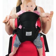 Shimbashi Baby Carrier - Advanced Cross-back Support, Thick Padded Straps, 3 Carry Positions - Bebe by Me JPN