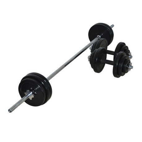 65kg Rubber Barbell & Dumbb...