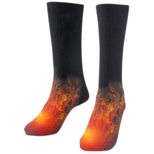 Thermal Cotton Heated Socks, Sport Ski Socks,Winter Foot Warmer Electric Warming Sock,Battery Powered Foot Warmer for Camping