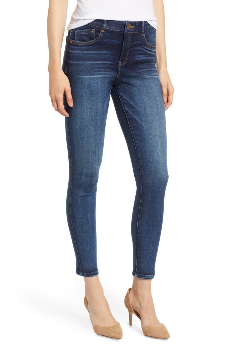 WIT &amp; WISDOM Luxe Touch High Waist Skinny Ankle Jeans, Main, color, BLUE