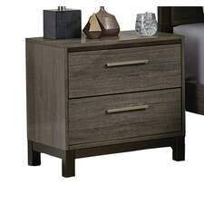 Homelegance Vestavia 2 Drawer Nightstand in Gray 1936-4