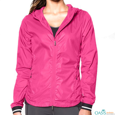 Chocolate Pink Ladies Windbreaker Jacket