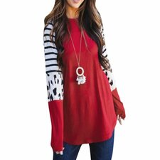 "Wholesale Girl’s Red &amp; Black Striped Top"
