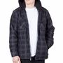WholesaleÂ Black &amp; Grey Checked Hooded Flannel Jackets