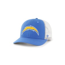 '47 Los Angeles Chargers Trucker Hat, Main, color, BLUE RAZ