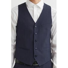 Slim Fit Suit Vest - Dark blue - Men 