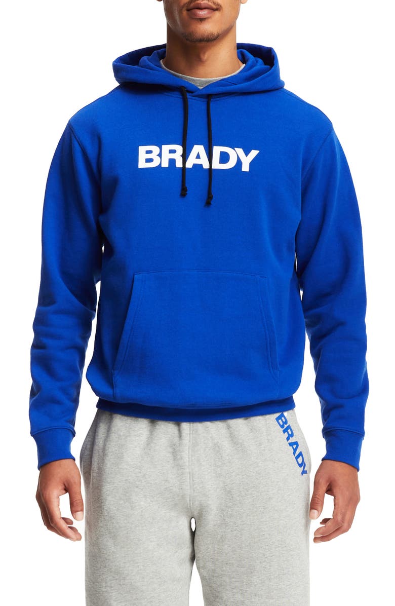 BRADY Cotton Fleece Logo Hoodie, Main, color, BRADY BLUE