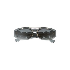VERSACE 51mm Irregular Sunglasses, Main, color, TRANSPARENT DARK GREY