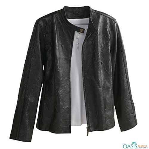Black Leather Jacket Manufa...