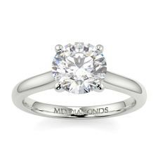 Round Wed Fit Tulip Solitaire Ring
