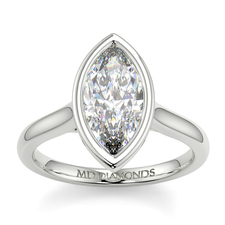 Solitaire Rubover Marquise Ring