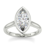Solitaire Rubover Marquise Ring