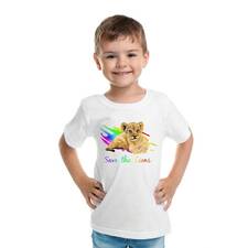 Lion T-shirt 100% Organic Cotton T-shirt Hypoallergenic Lion T-shirt