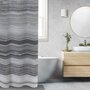 Shower Curtain Woven Printed Fabric Ombre Stripes