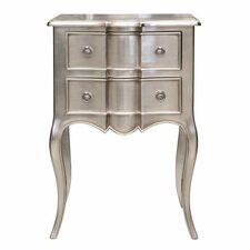 2 Drawers Provincial Style Mahogany Bedside – Silver Leaf