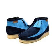 British Walkers Walker 100 Wallabee Boot Style Men's Navy and Sky Blue Suede