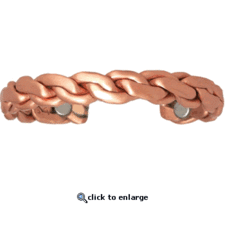 Sergio Lub Copper Magnetic Bracelet Brushed Chain 594