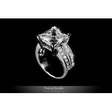 Bridal Solitaire 7 Carat Princess Cut CZ Engagement Ring Cubic Zirconia Wedding Ring,Vintage Eternity CZ Cocktail Statement Anniversary Ring
