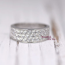 Wedding Ring Silver Simulated Diamond Couple Ring, Promise Ring, Engagement Ring for Her, Anniversary Ring Wedding Ring for Women Hers