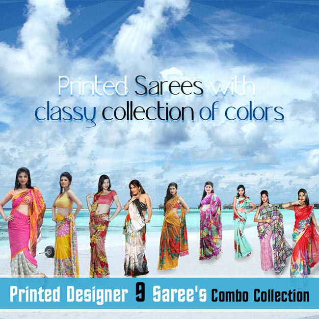Nine Saree Combo Collection...