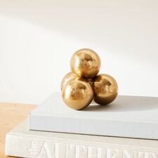 Stacked Metal Sphere Decorative Object