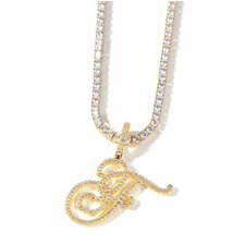 CURSIVE INITIAL TENNIS NECKLACE