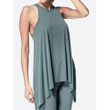 Wholesale Soft Grey Long and Short Seamless Tunic Manufacturer