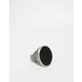ASOS Embellished Ring With Black Semi Precious Stone