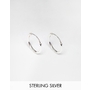 Reclaimed Vintage 12mm Hoop Earrings In Sterling Silver