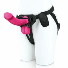 PEGASUS 6.5 Inches Realistic Silicone Pegging Dildo with Balls and an Adjustable Strap On