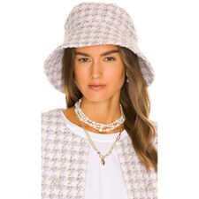 ASSIGNMENT Amber Bucket Hat in Purple Plaid | REVOLVE