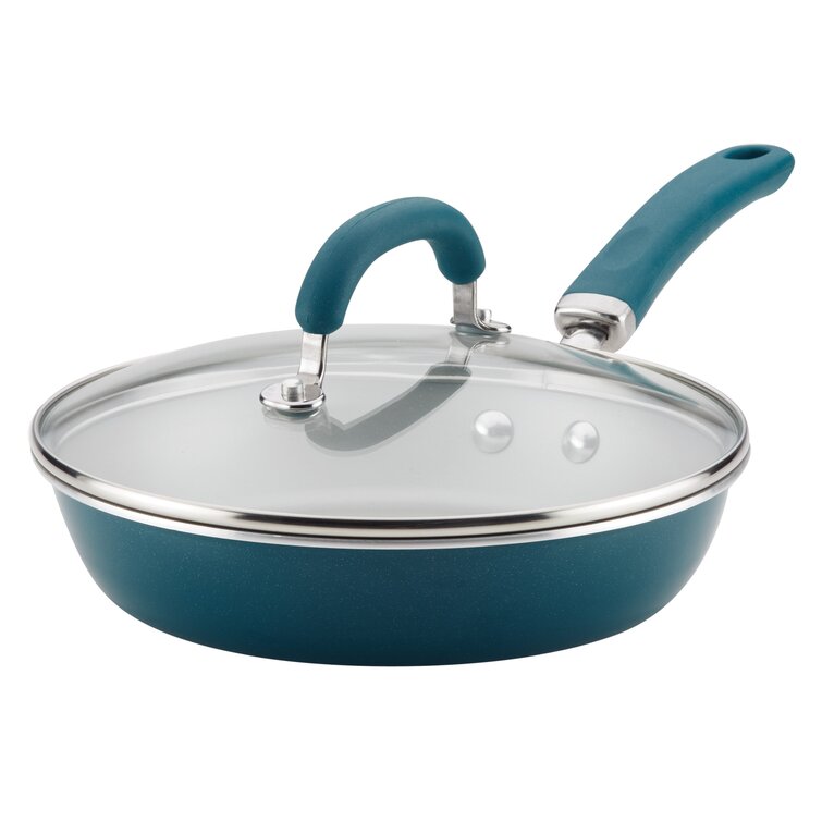 Rachael Ray Create Delicious Aluminum Nonstick 9.5" Covered Deep Frying Pan