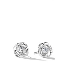 DAVID YURMAN Infinity Stud Earrings in 18K White Gold with Diamonds, Main, color, 18K WHITE GOLD