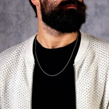 Sterling Silver 2mm Twisted Round Foxtail Chain Necklace