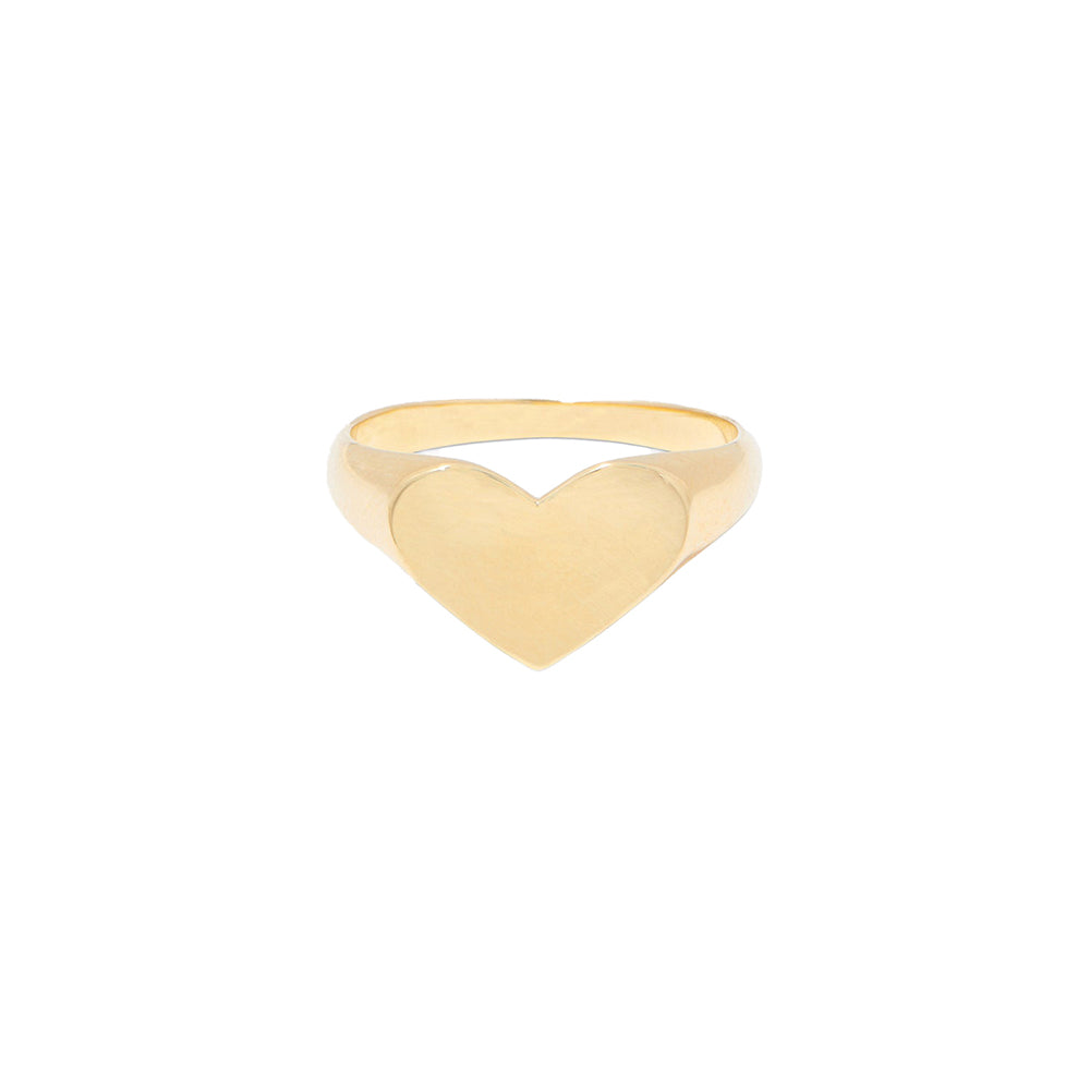 Heart Shaped Signet Ring - ...