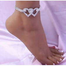 Double Heart Anklet Anklet | NY JEWELRY GALORE