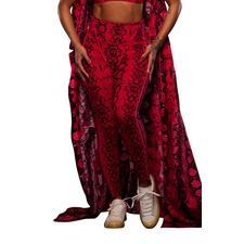 ADIDAS X IVY PARK High Waist Leggings, Main, color, RED/ BLACK