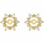 14K Yellow Gold 1/5 CTW Diamond Earring Jackets with 4.5mm ID