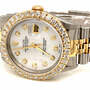 Rolex Datejust 18k Stainless Steel 16233 White mother of pearl with diamond bezel
