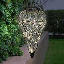 Rohoman 12" Solar Powered Integrated LED Outdoor Hanging Light