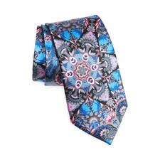 ZEGNA Pink Floral Quindici Silk Tie, Main, color, MD PNK FAN