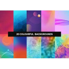 A collage of 10 Colourful Backgrounds