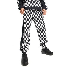 TOPMAN Checkerboard Joggers, Main, color, BLACK