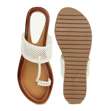 Womens &amp; Girls White Woven Design