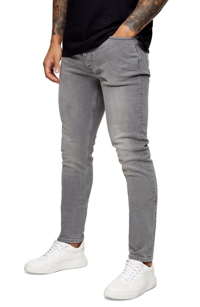 Mid Gray Skinny Jeans, Main, color, GREY