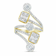 Five Stone Bypass Diamond Ring - Pasha Fine Jewelry