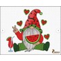 Watermelon Gnome Embroidery...