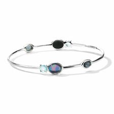 Ippolita 6-Stone Bangle in Sterling Silver